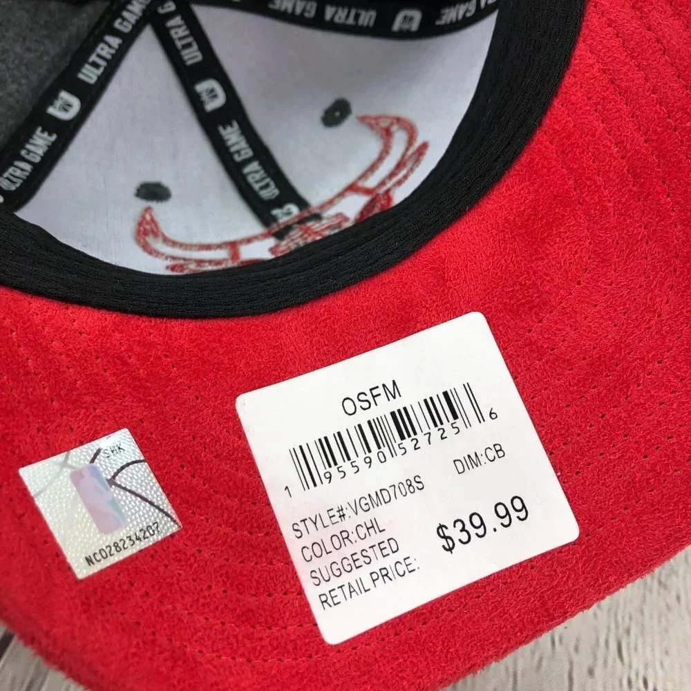 Chicago Bulls ultra game baseball cap adult one size